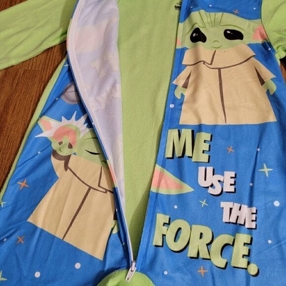 Star Wars The Mandalorian Grogu Baby Yoda Pajama Blanket Sleepee 1 Piece Size 7 - Picture 8 of 9